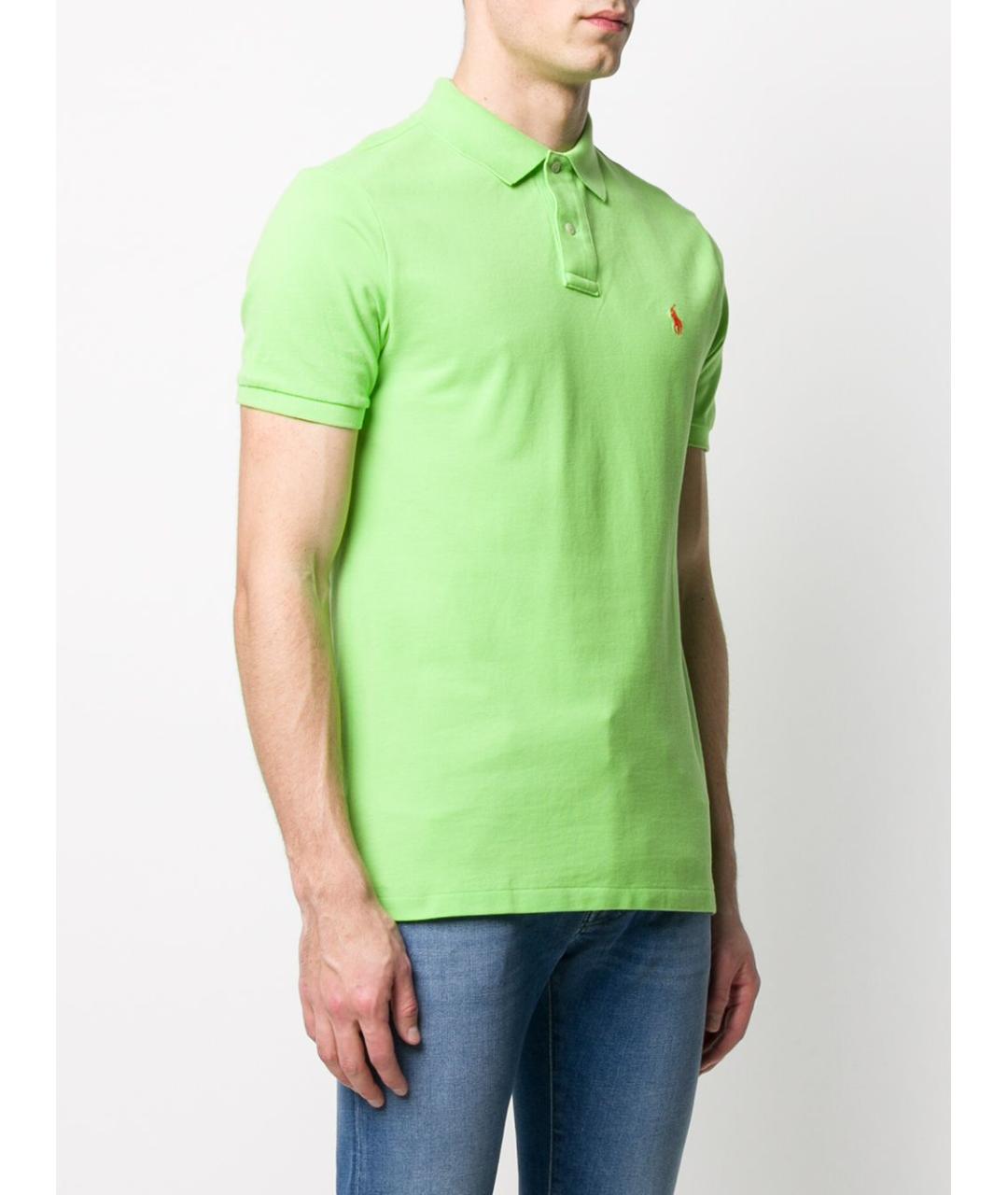 POLO RALPH LAUREN Зеленые поло с коротким рукавом, фото 4
