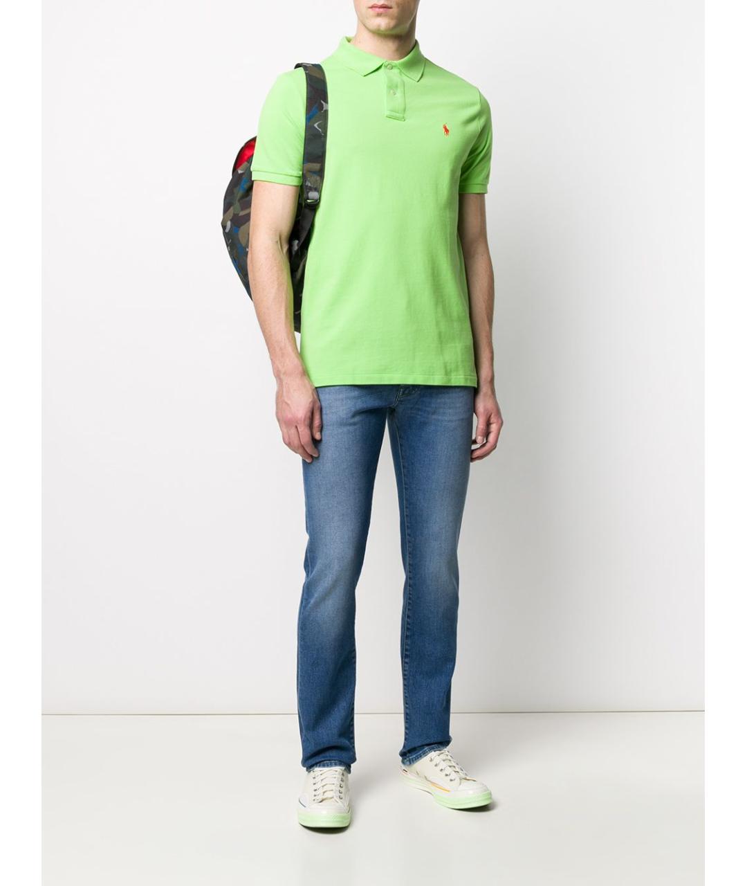 POLO RALPH LAUREN Зеленые поло с коротким рукавом, фото 5