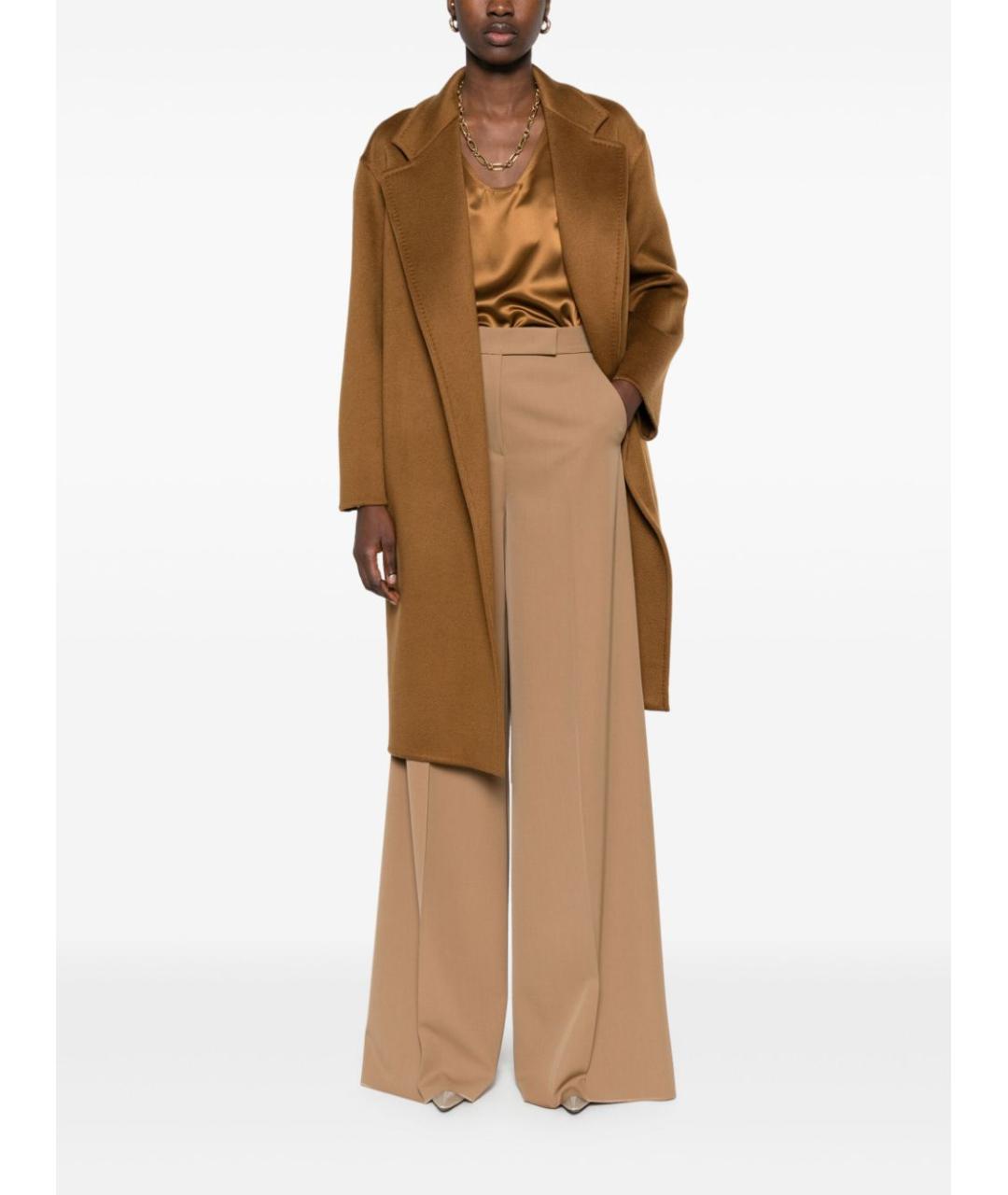 MAX MARA Коричневое кашемировое пальто, фото 3