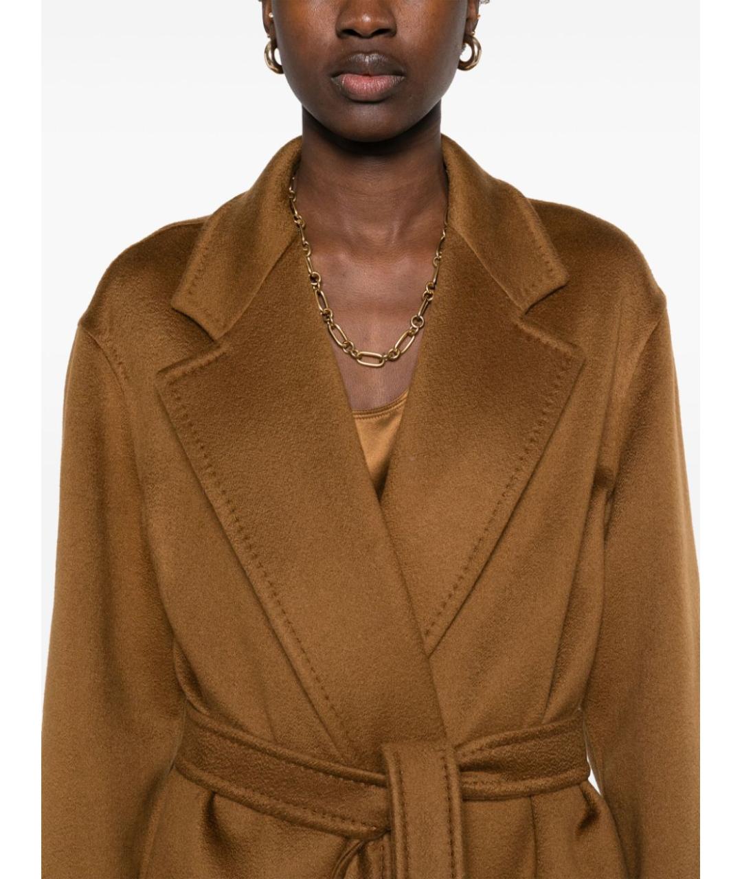 MAX MARA Коричневое кашемировое пальто, фото 5