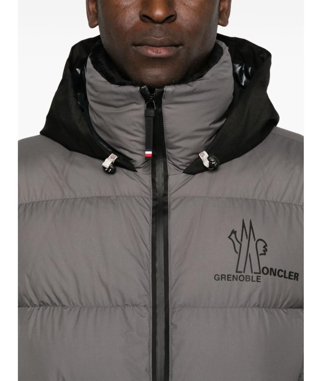 MONCLER GRENOBLE Серое пальто, фото 5