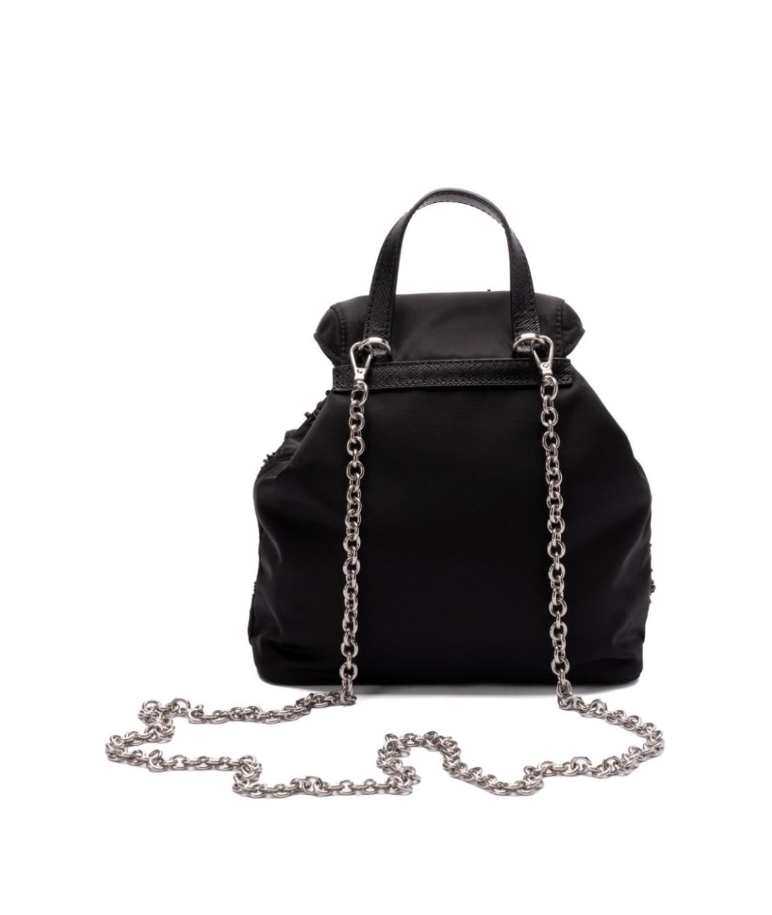 PRADA Черный синтетический рюкзак, фото 3