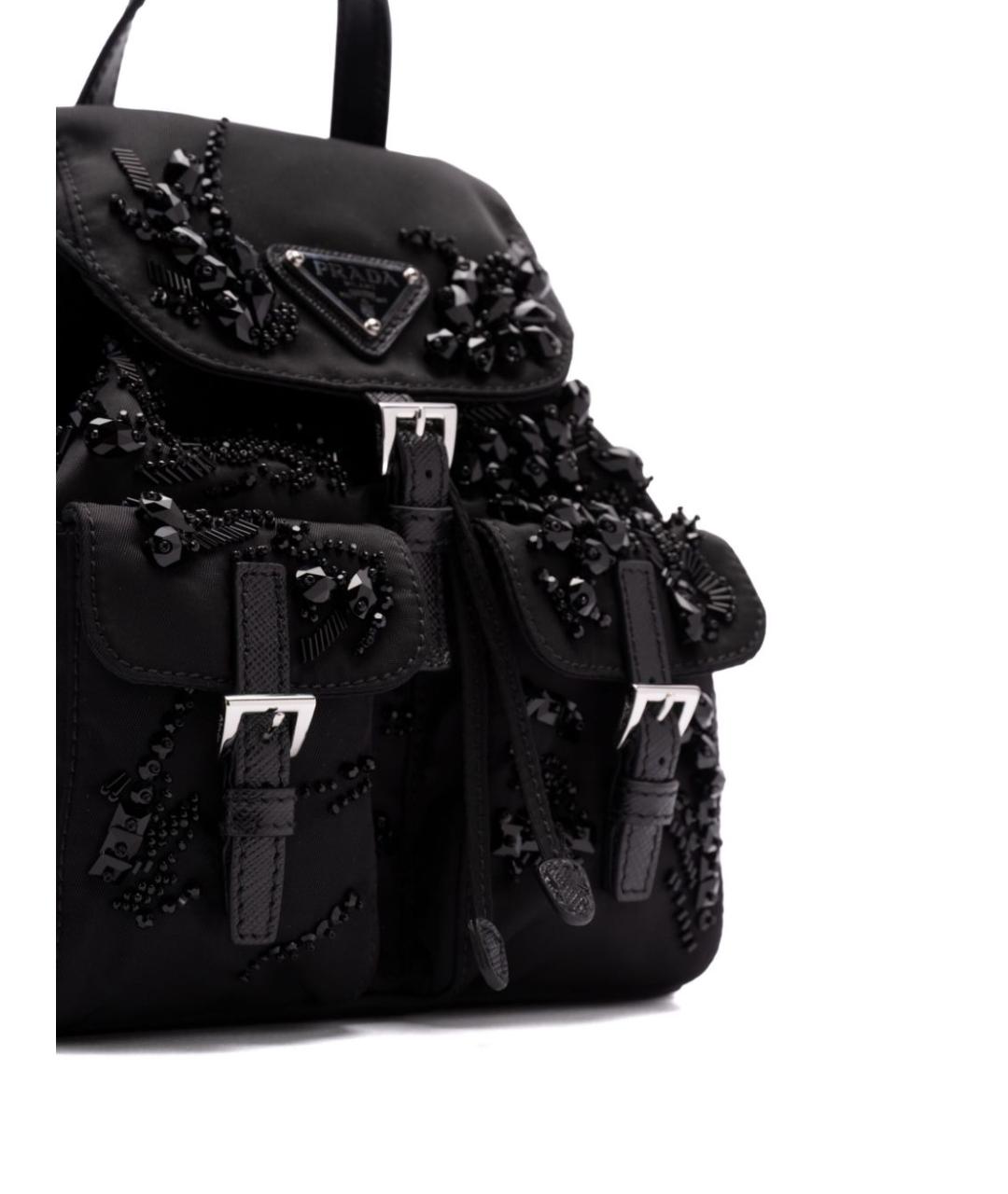 PRADA Черный синтетический рюкзак, фото 4