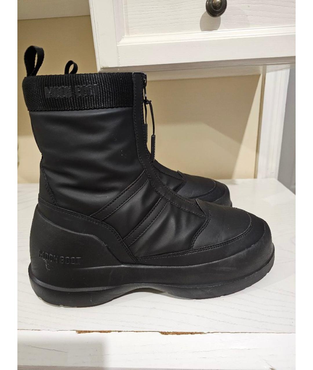 MOON BOOT Черные синтетические полусапоги, фото 8