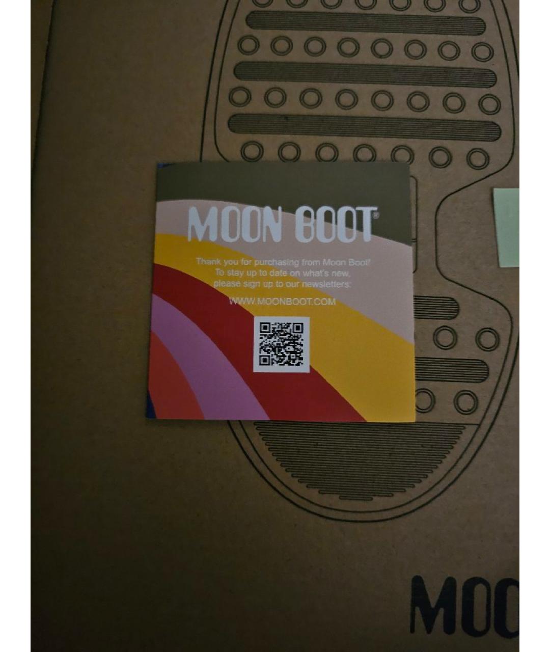 MOON BOOT Черные синтетические полусапоги, фото 5
