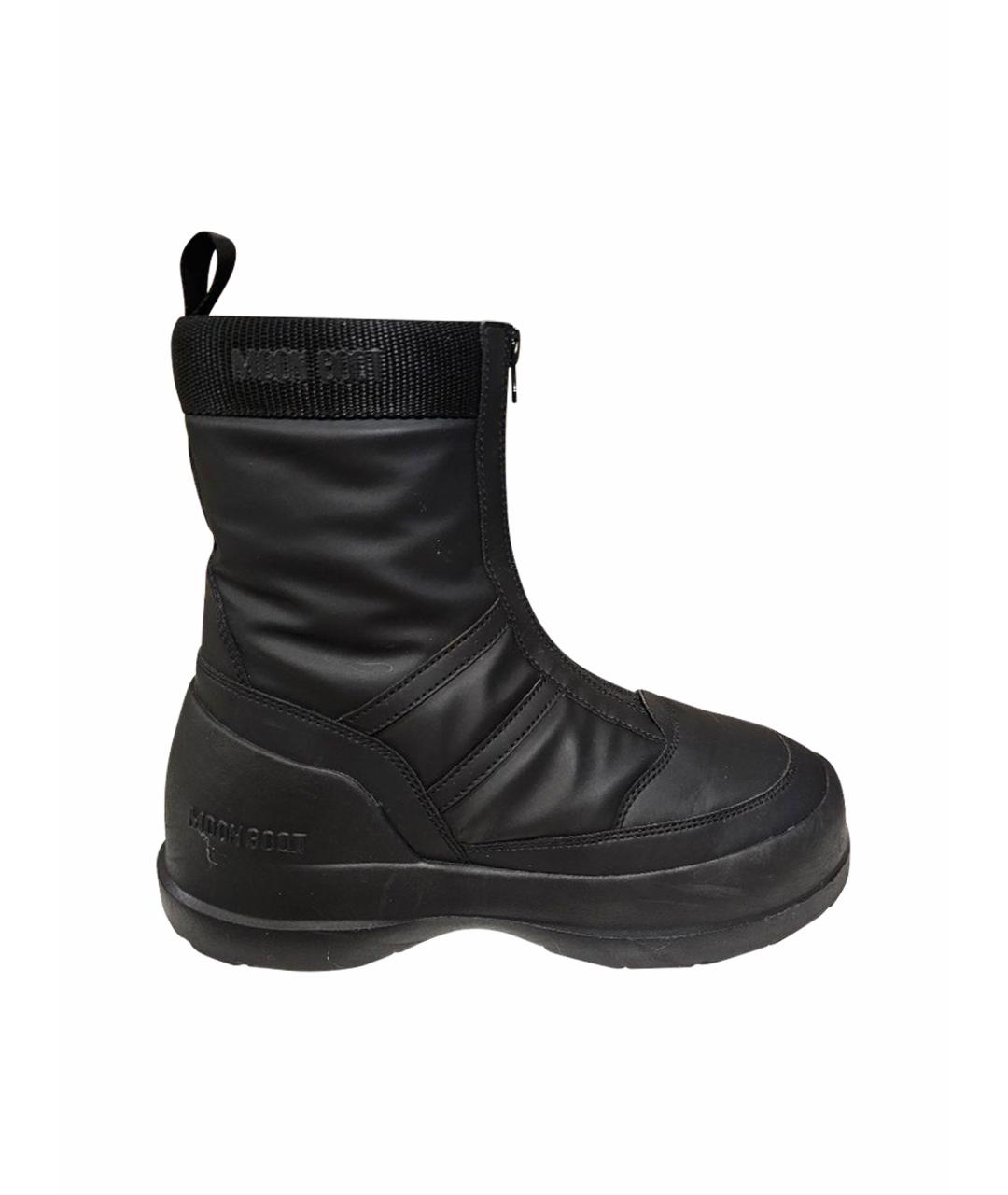 MOON BOOT Черные синтетические полусапоги, фото 1