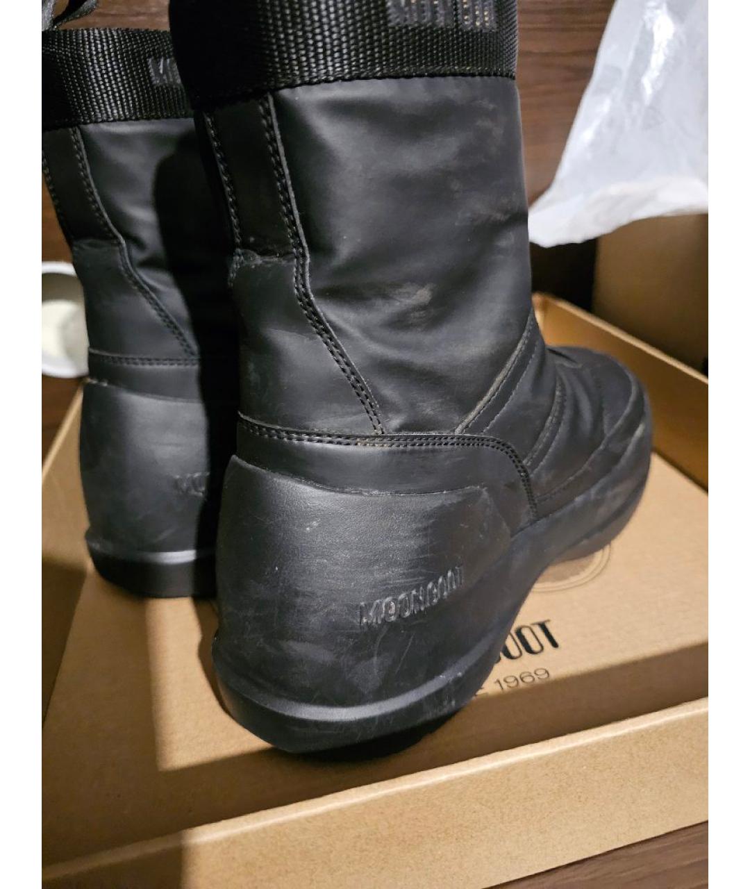 MOON BOOT Черные синтетические полусапоги, фото 7