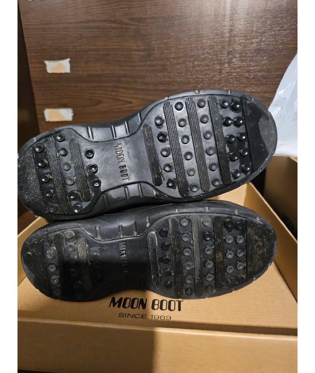 MOON BOOT Черные синтетические полусапоги, фото 6