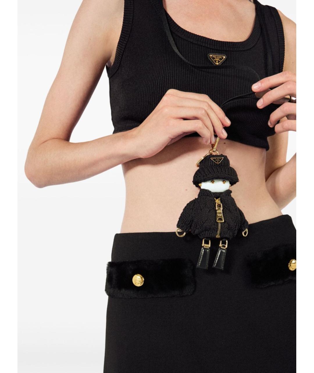 PRADA Черная вискозная майка, фото 4
