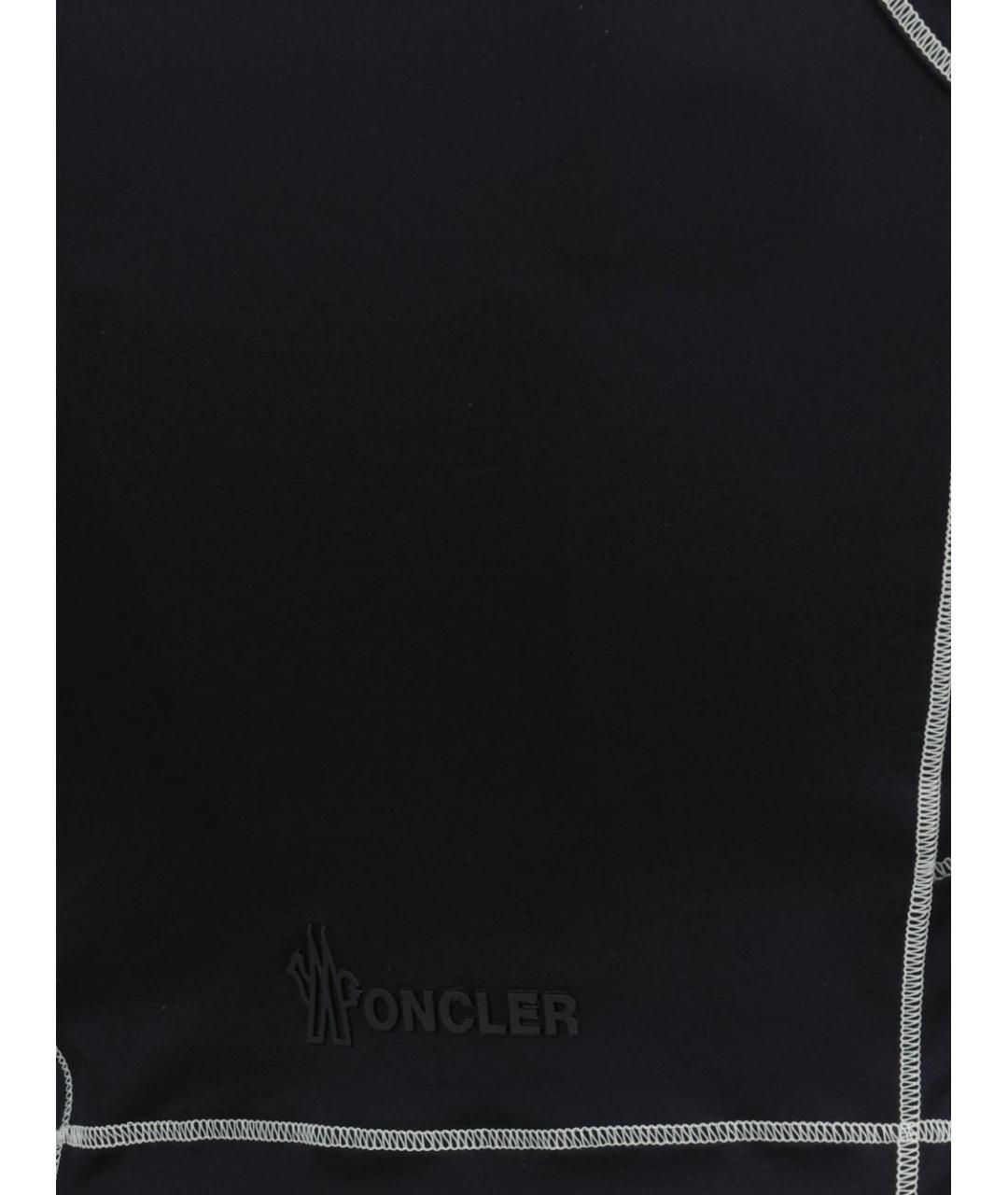 MONCLER GRENOBLE Черная полиамидовая майка, фото 4