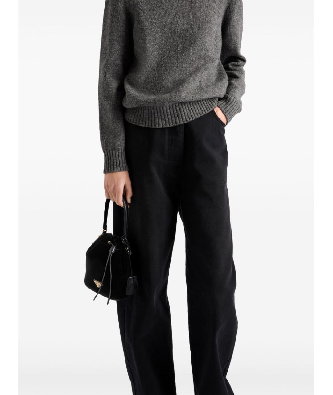 PRADA Черные хлопковые прямые джинсы, фото 4
