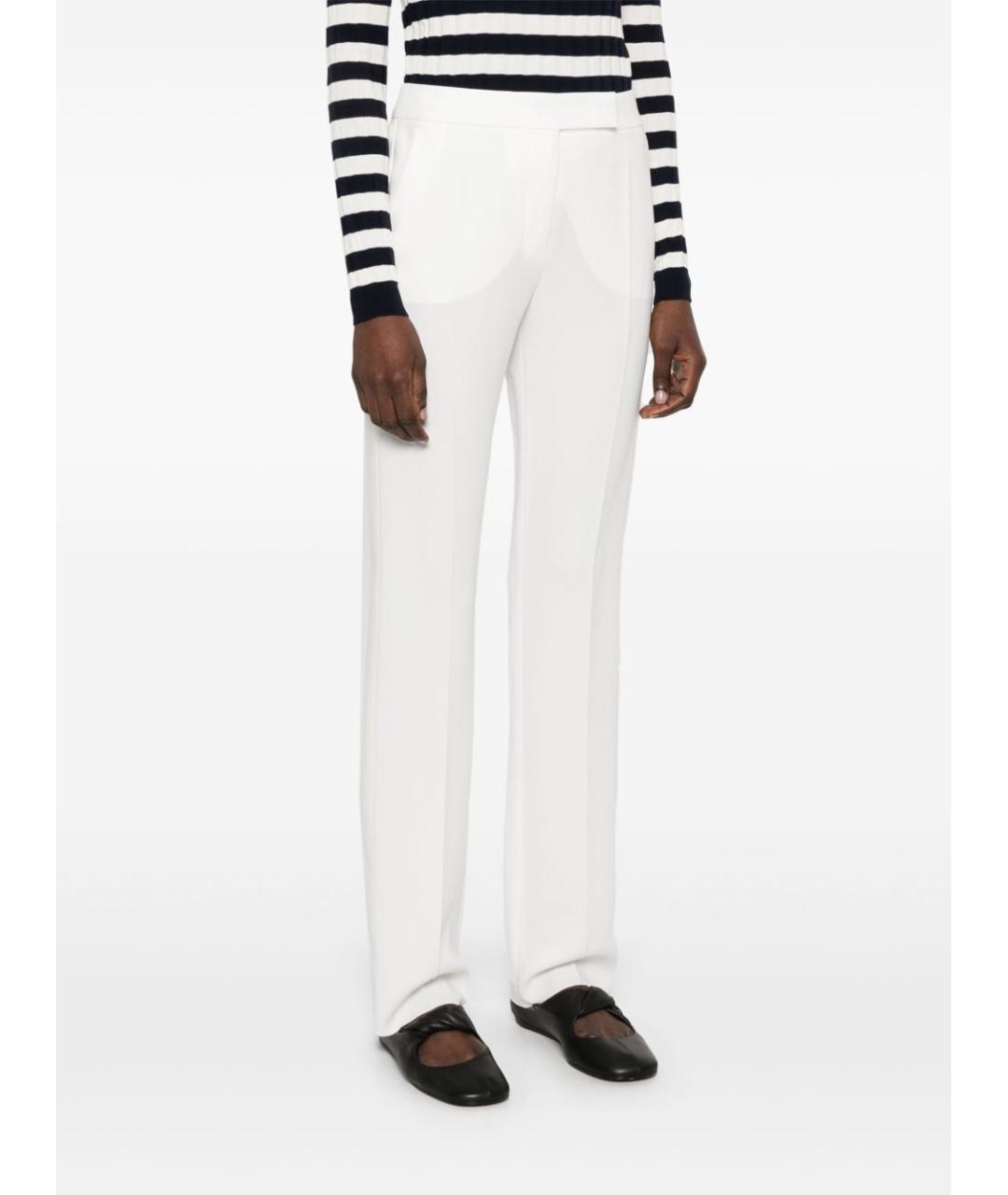 MAX MARA Белые прямые брюки, фото 4