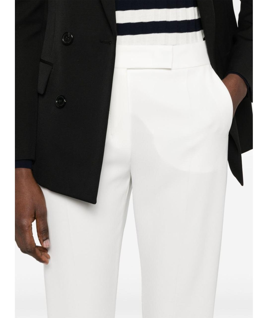 MAX MARA Белые прямые брюки, фото 3