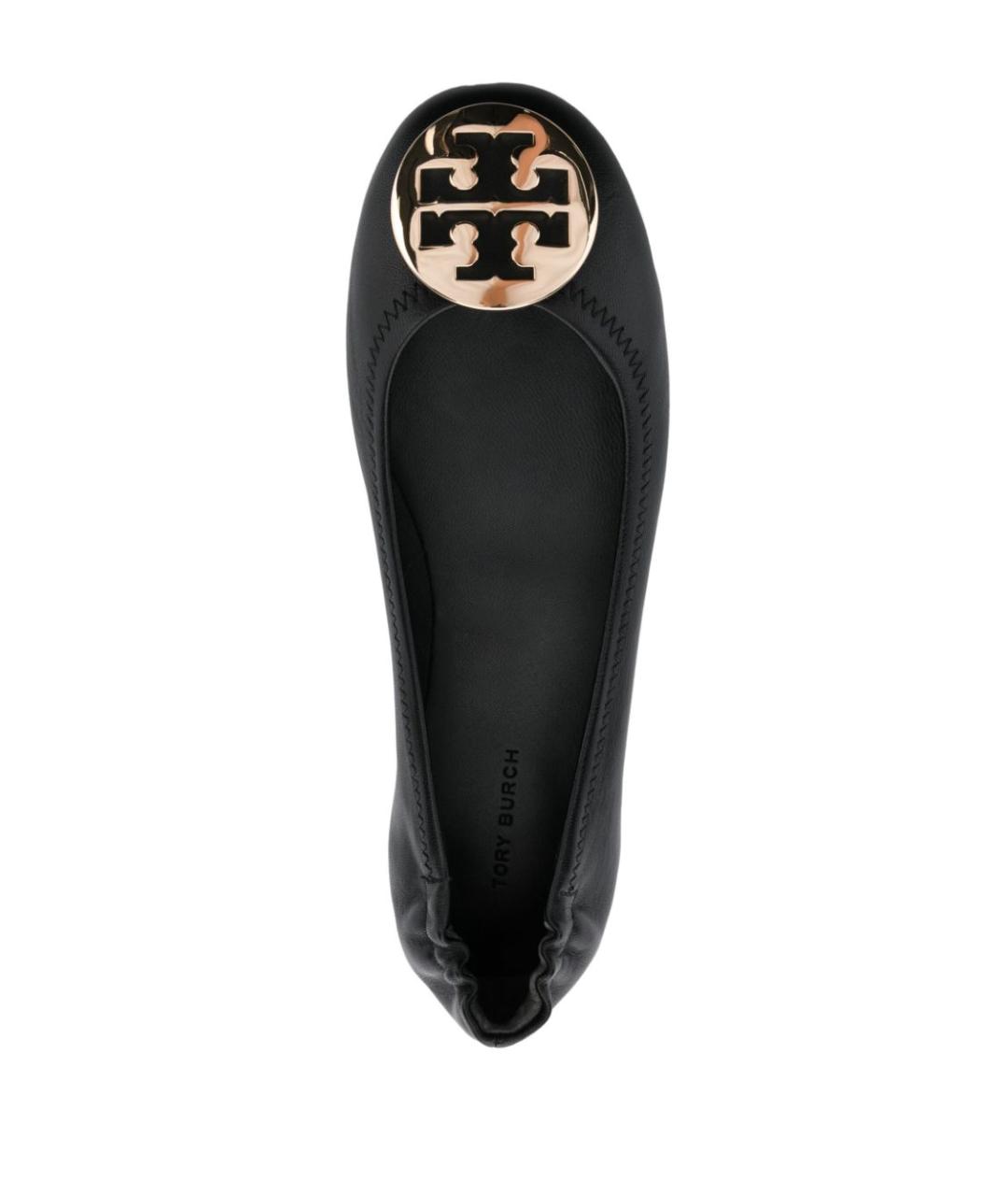 TORY BURCH Черные кожаные балетки, фото 3
