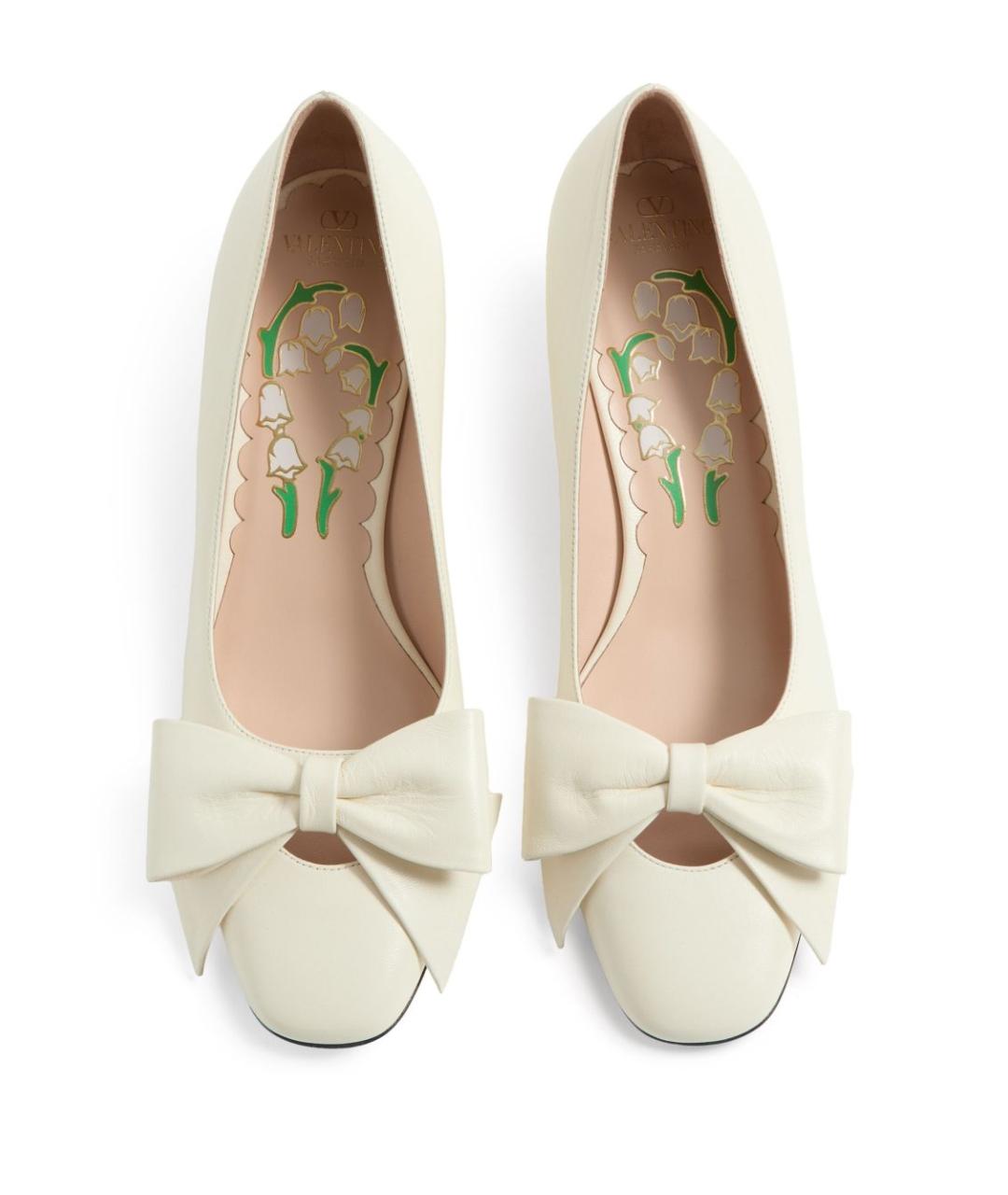VALENTINO Белые кожаные туфли, фото 7