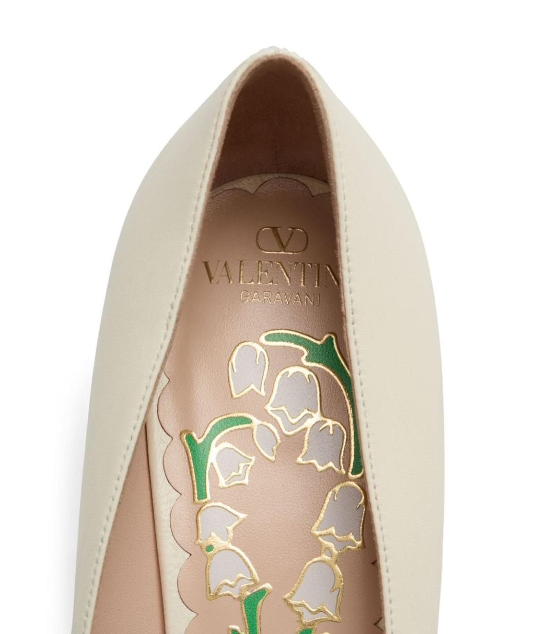 VALENTINO Белые кожаные туфли, фото 6