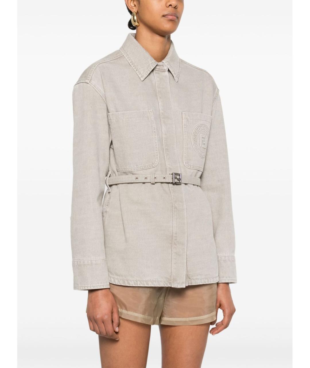 FENDI Бежевая куртка, фото 4
