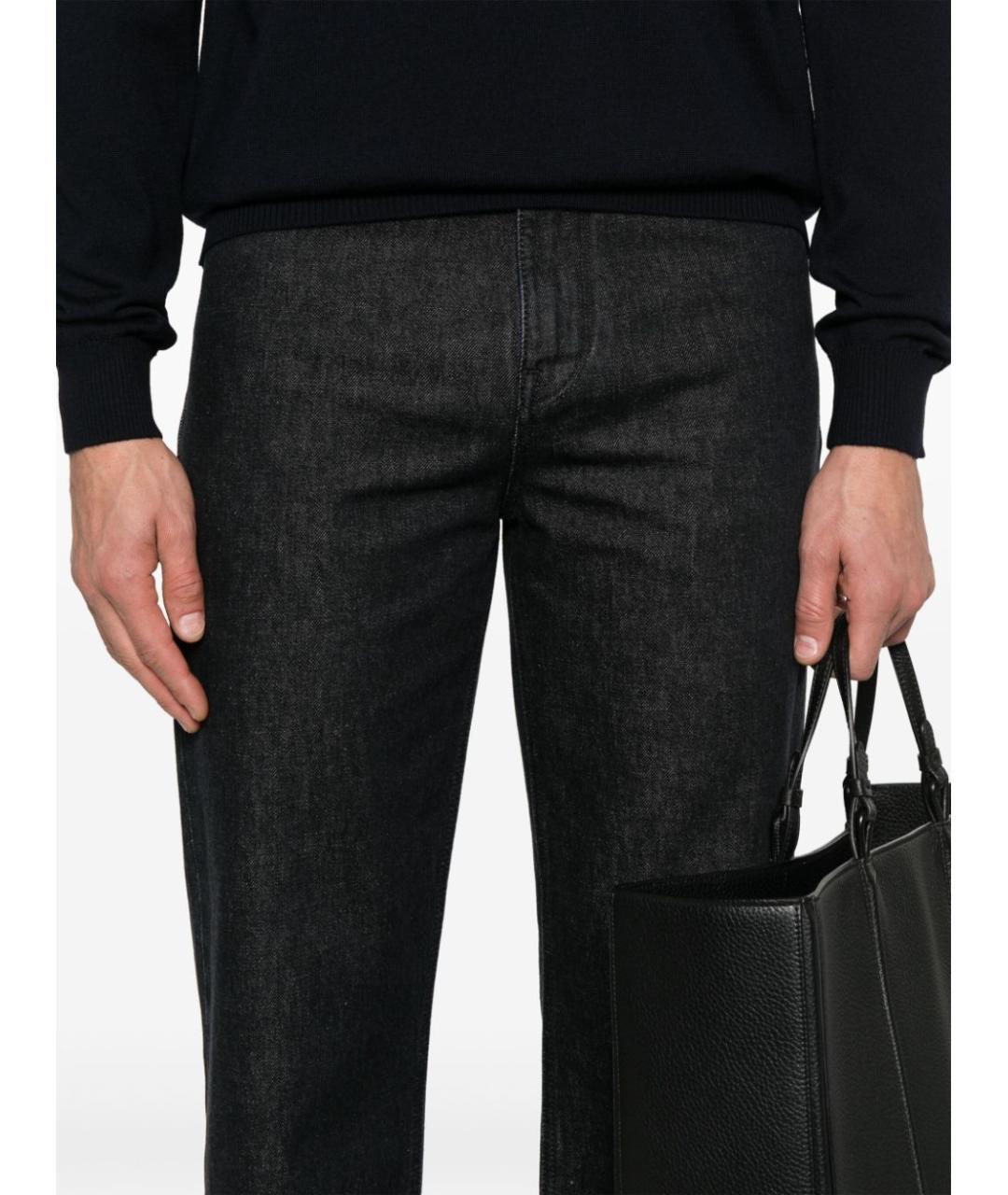 FENDI Черные хлопковые повседневные брюки, фото 4