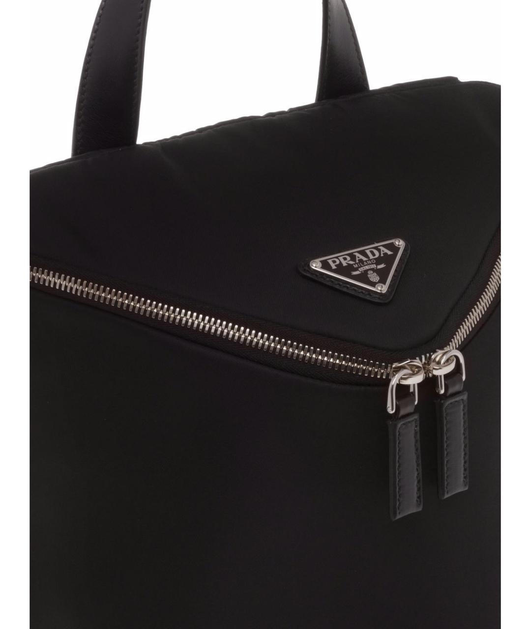 PRADA Черная синтетическая сумка тоут, фото 5
