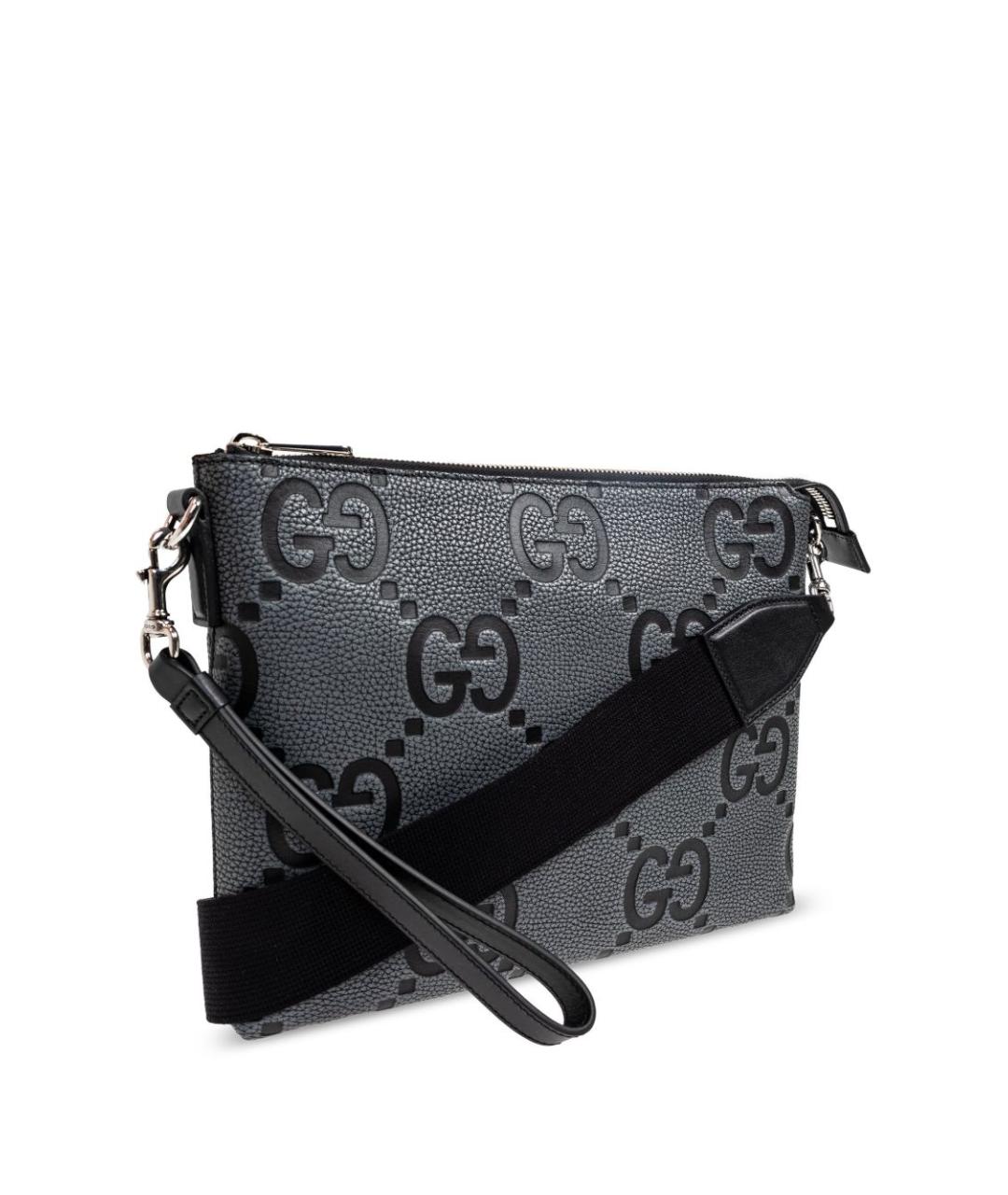 GUCCI Серая кожаная сумка на плечо, фото 2