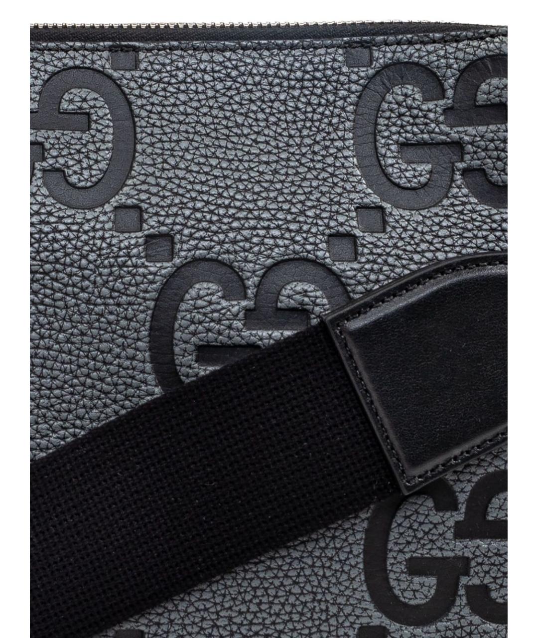 GUCCI Серая кожаная сумка на плечо, фото 4