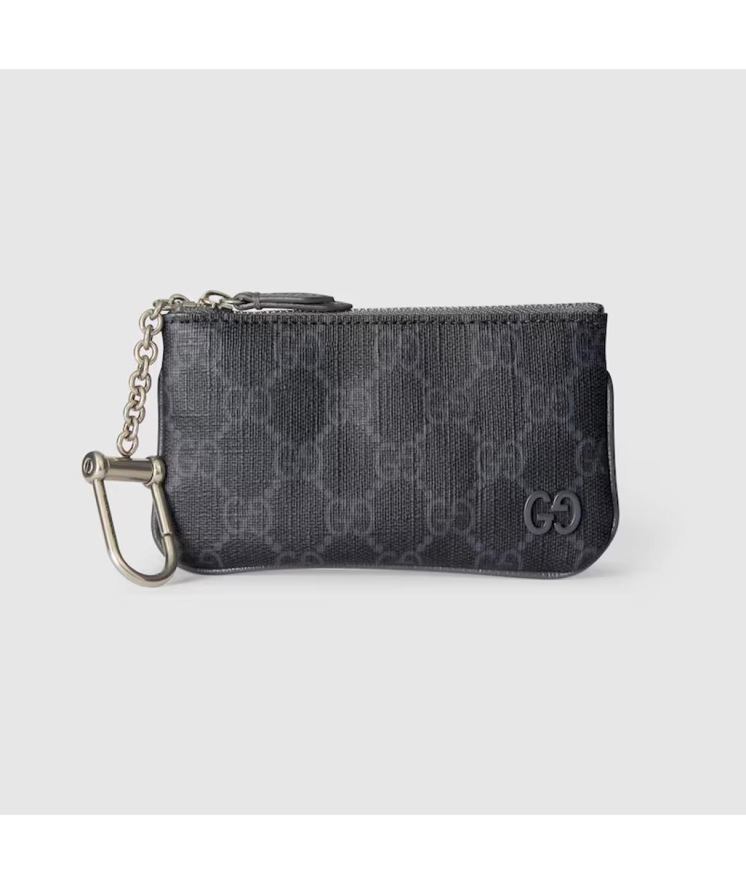 GUCCI Антрацитовый кожаный кошелек, фото 2