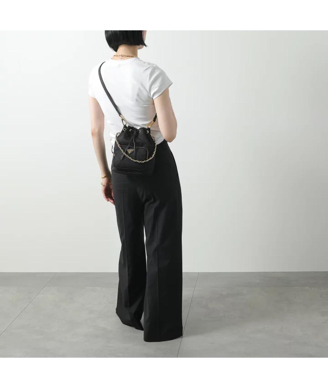 PRADA Черная синтетическая сумка тоут, фото 8