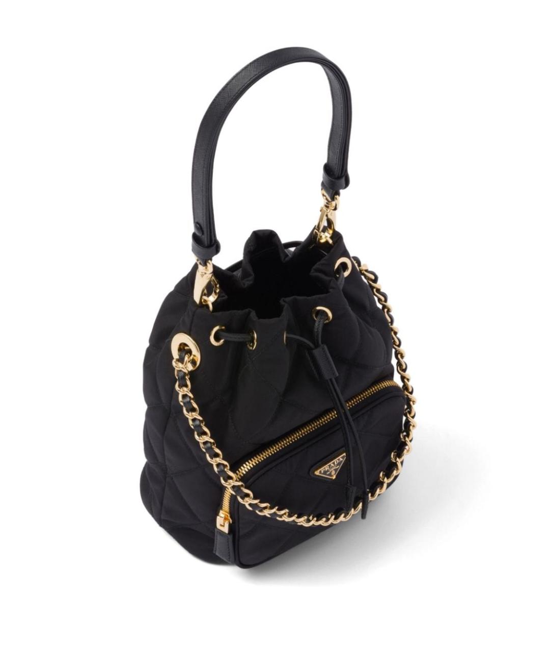 PRADA Черная синтетическая сумка тоут, фото 3