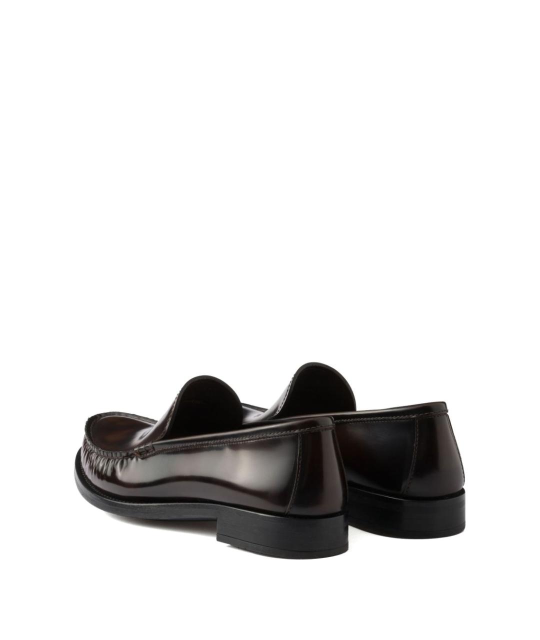 PRADA Коричневые кожаные лоферы, фото 5