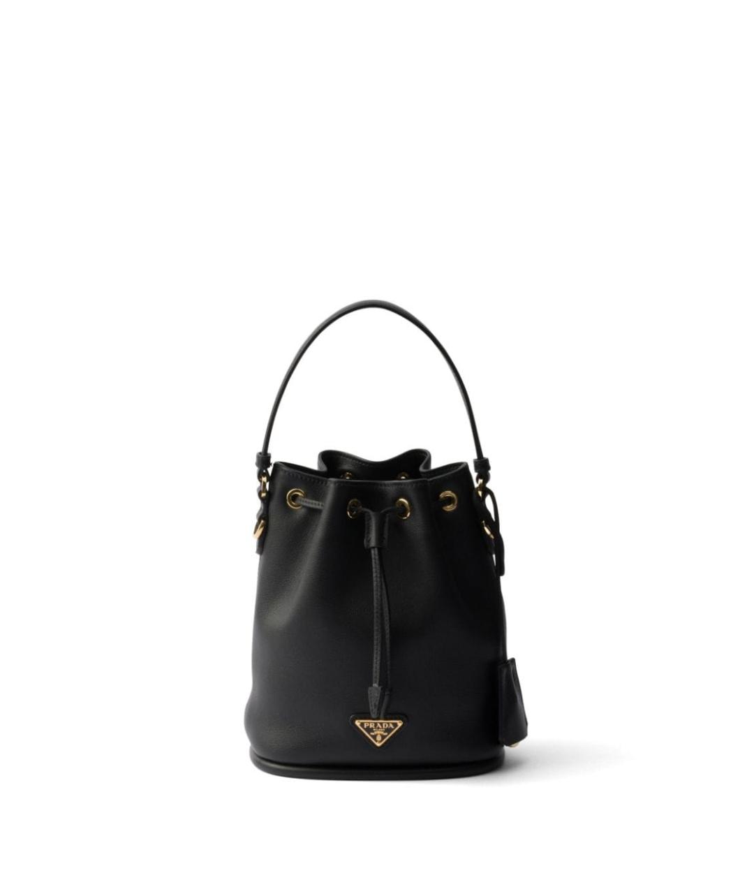 PRADA Черная кожаная сумка тоут, фото 1