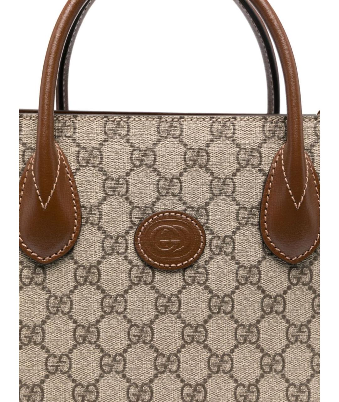 GUCCI Бежевая сумка тоут, фото 5