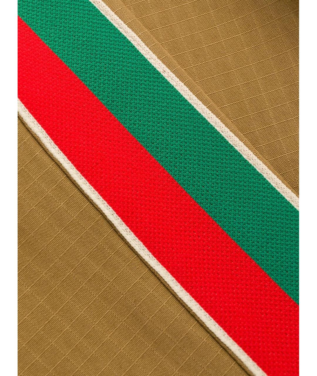 GUCCI Коричневые хлопковые повседневные брюки, фото 7