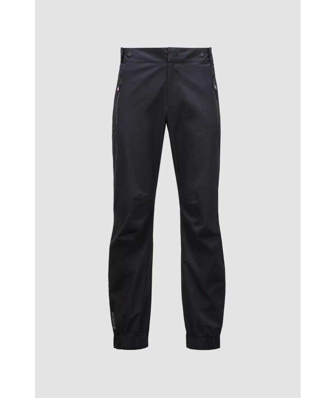 MONCLER GRENOBLE Черные полиэстеровые повседневные брюки, фото 3