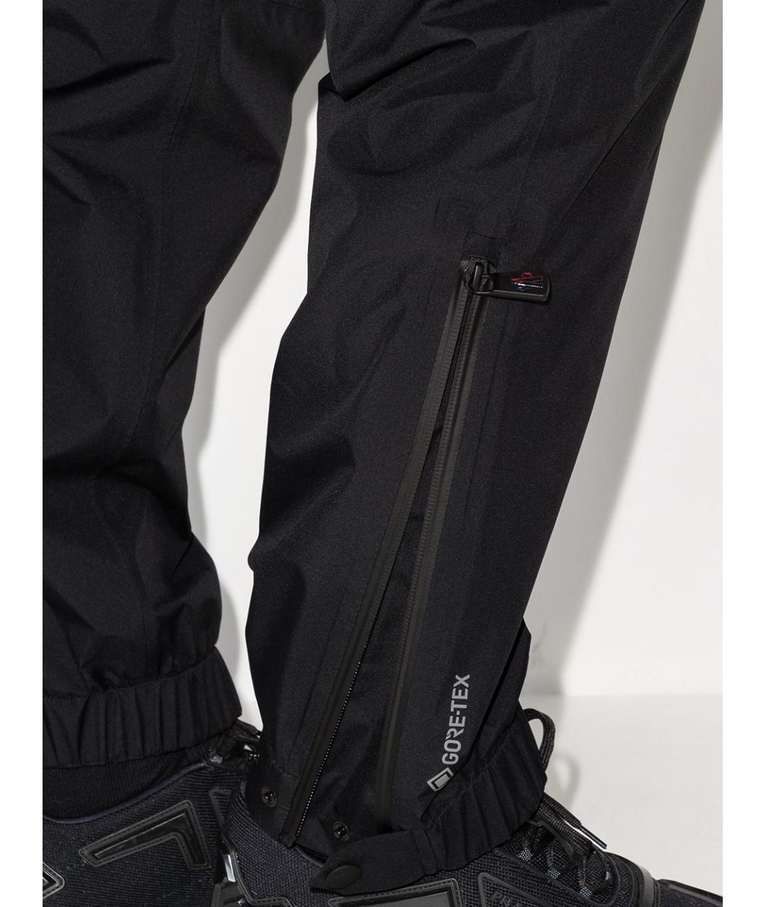 MONCLER GRENOBLE Черные полиэстеровые повседневные брюки, фото 2