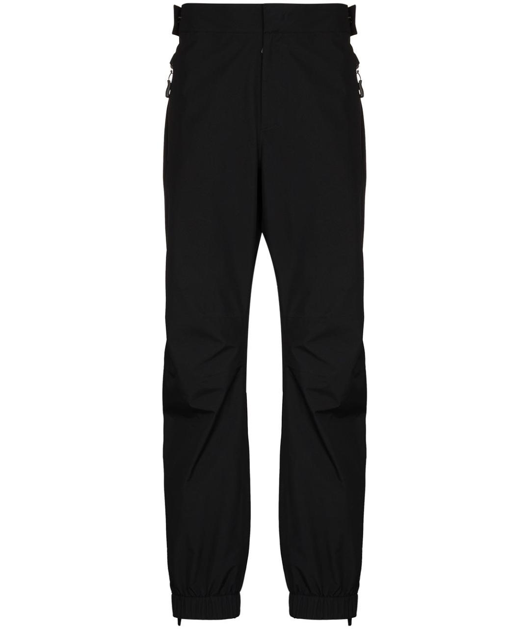 MONCLER GRENOBLE Черные полиэстеровые повседневные брюки, фото 1