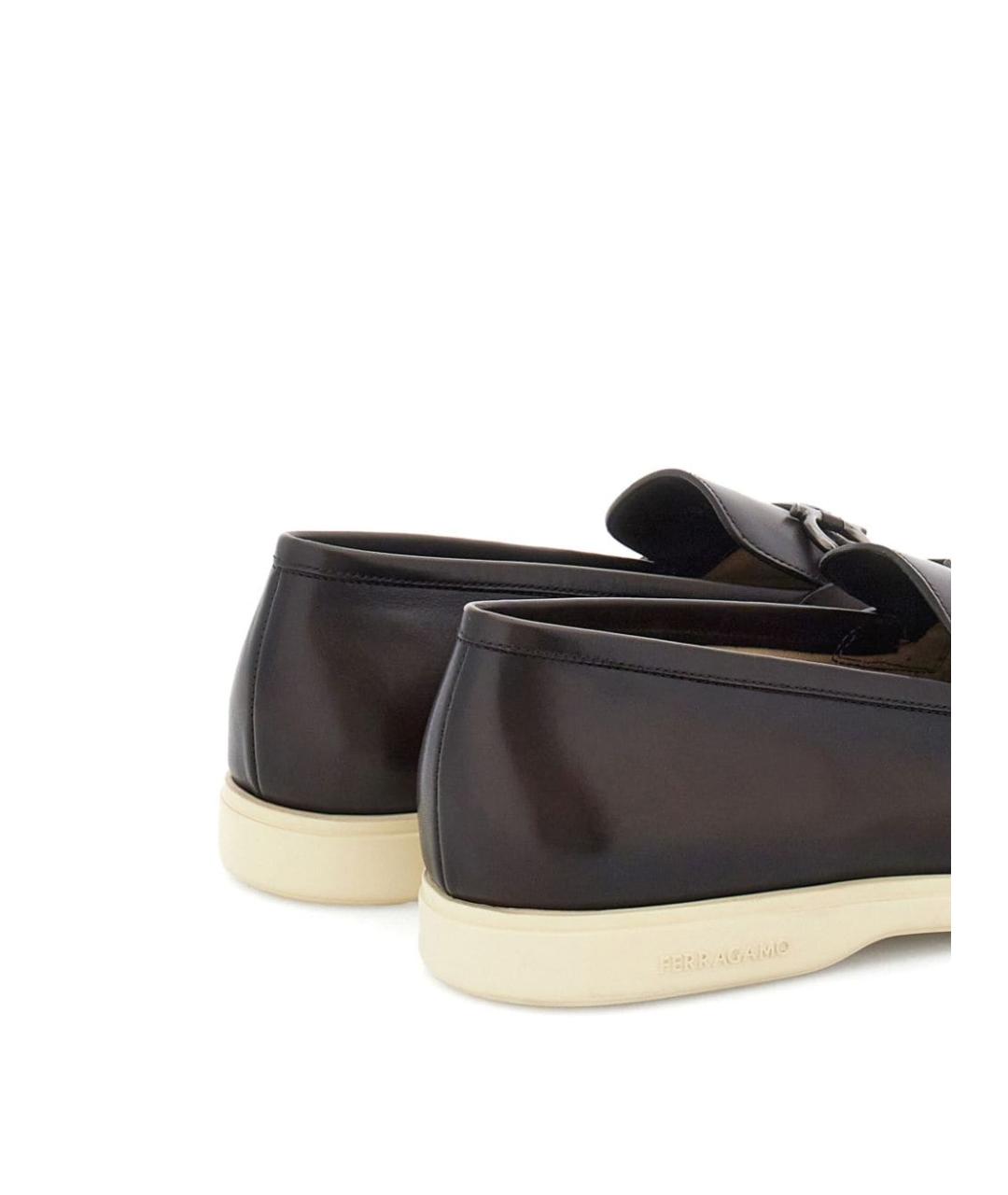 FERRAGAMO Коричневые кожаные лоферы, фото 3