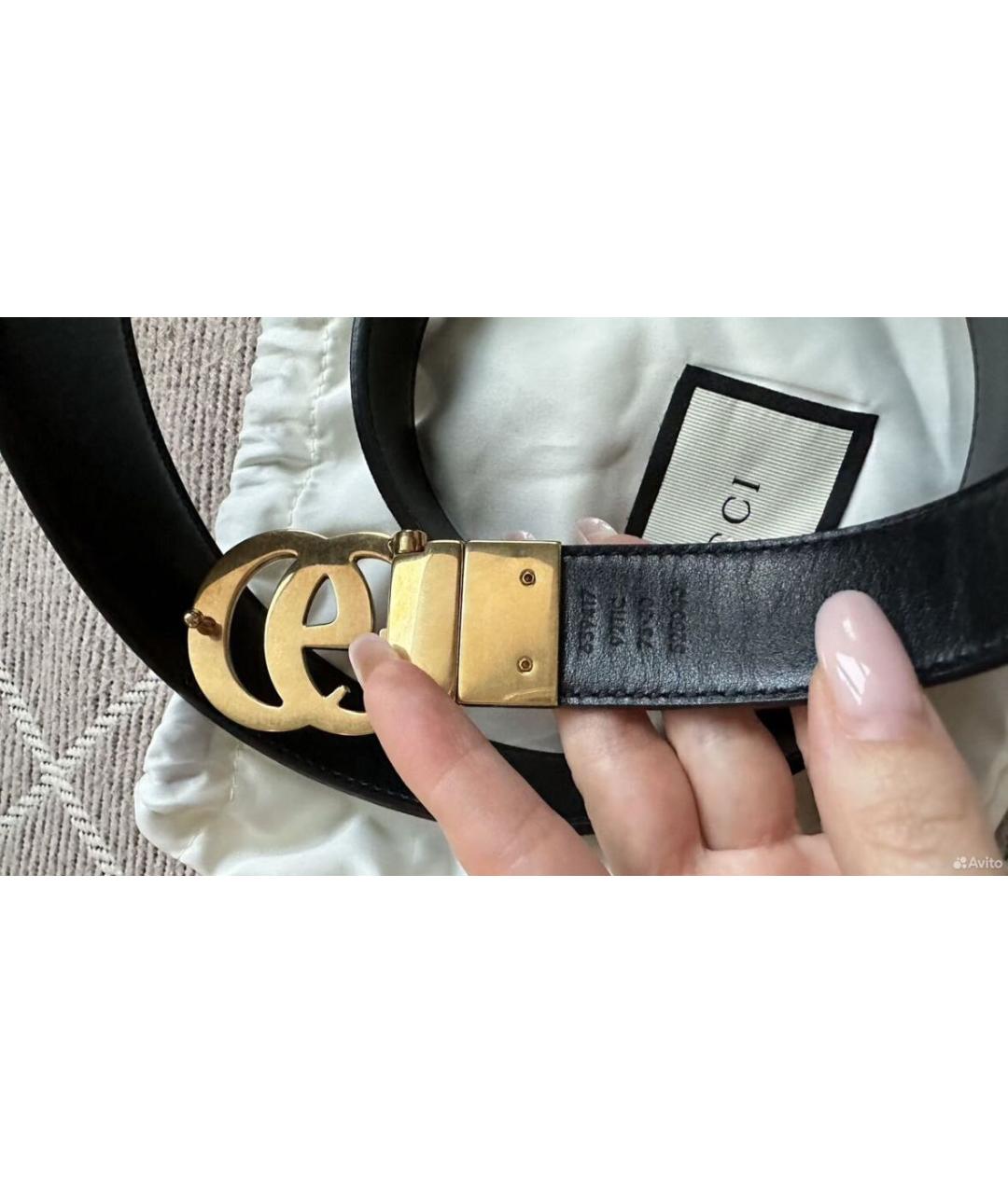 GUCCI Бежевый кожаный ремень, фото 2