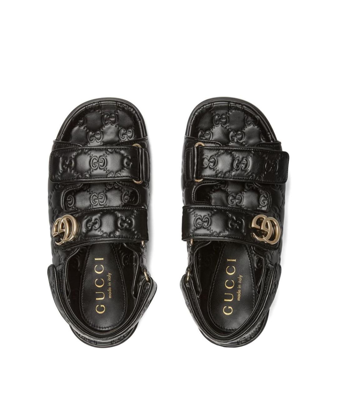 GUCCI Черные кожаные сандалии, фото 3