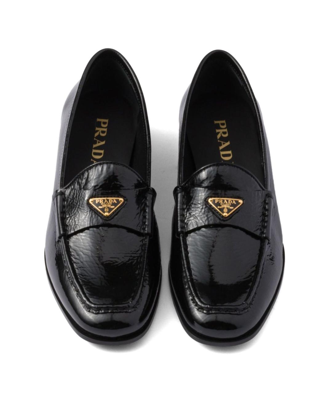 PRADA Черные кожаные лоферы, фото 3