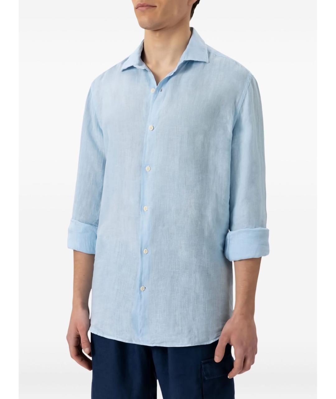 MC2 SAINT BARTH Голубая льняная кэжуал рубашка, фото 3