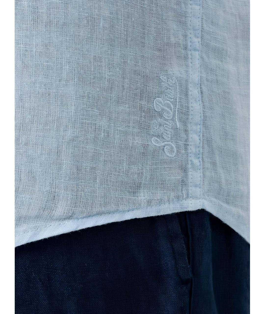 MC2 SAINT BARTH Голубая льняная кэжуал рубашка, фото 2