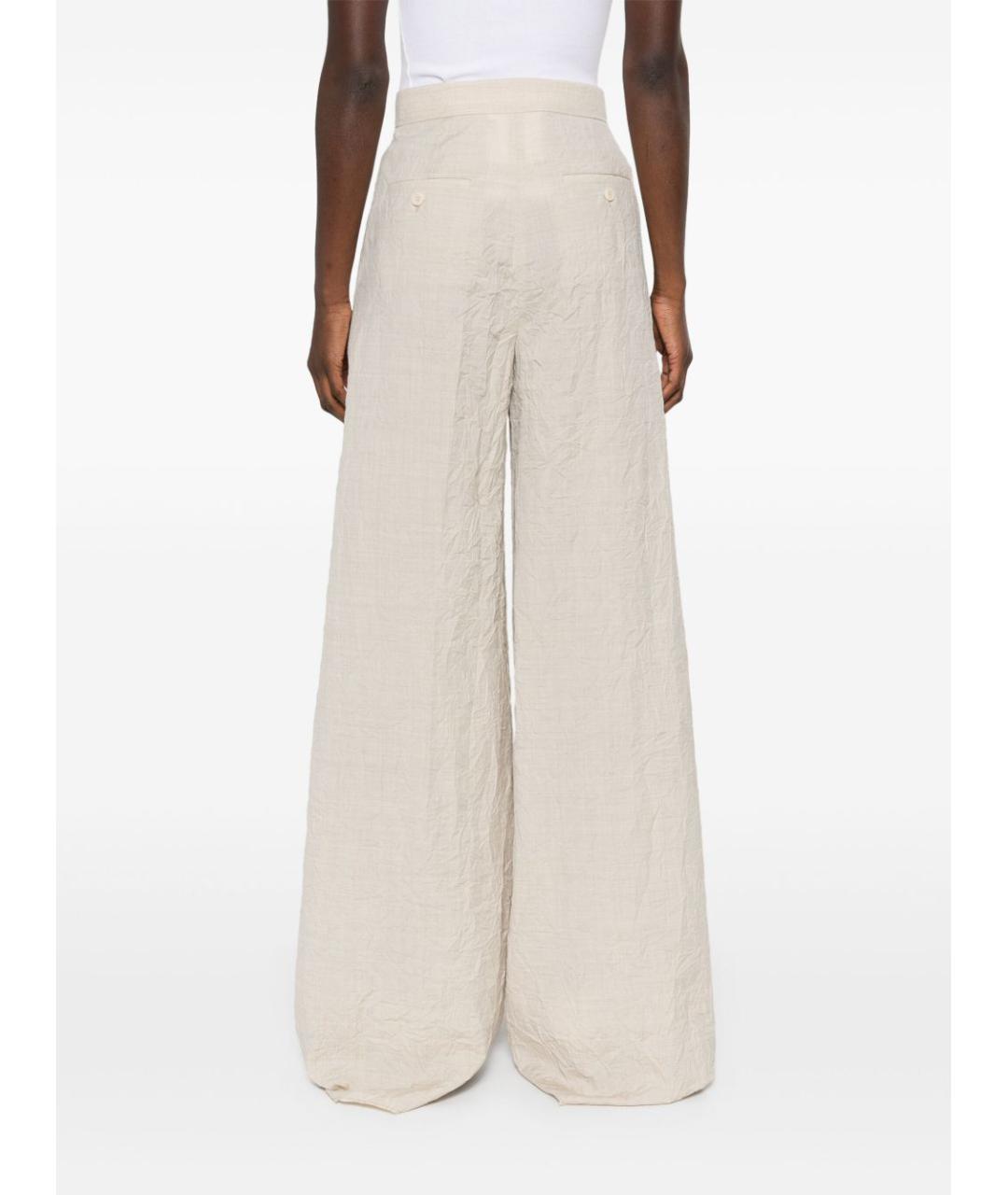 MAX MARA Бежевые прямые брюки, фото 3