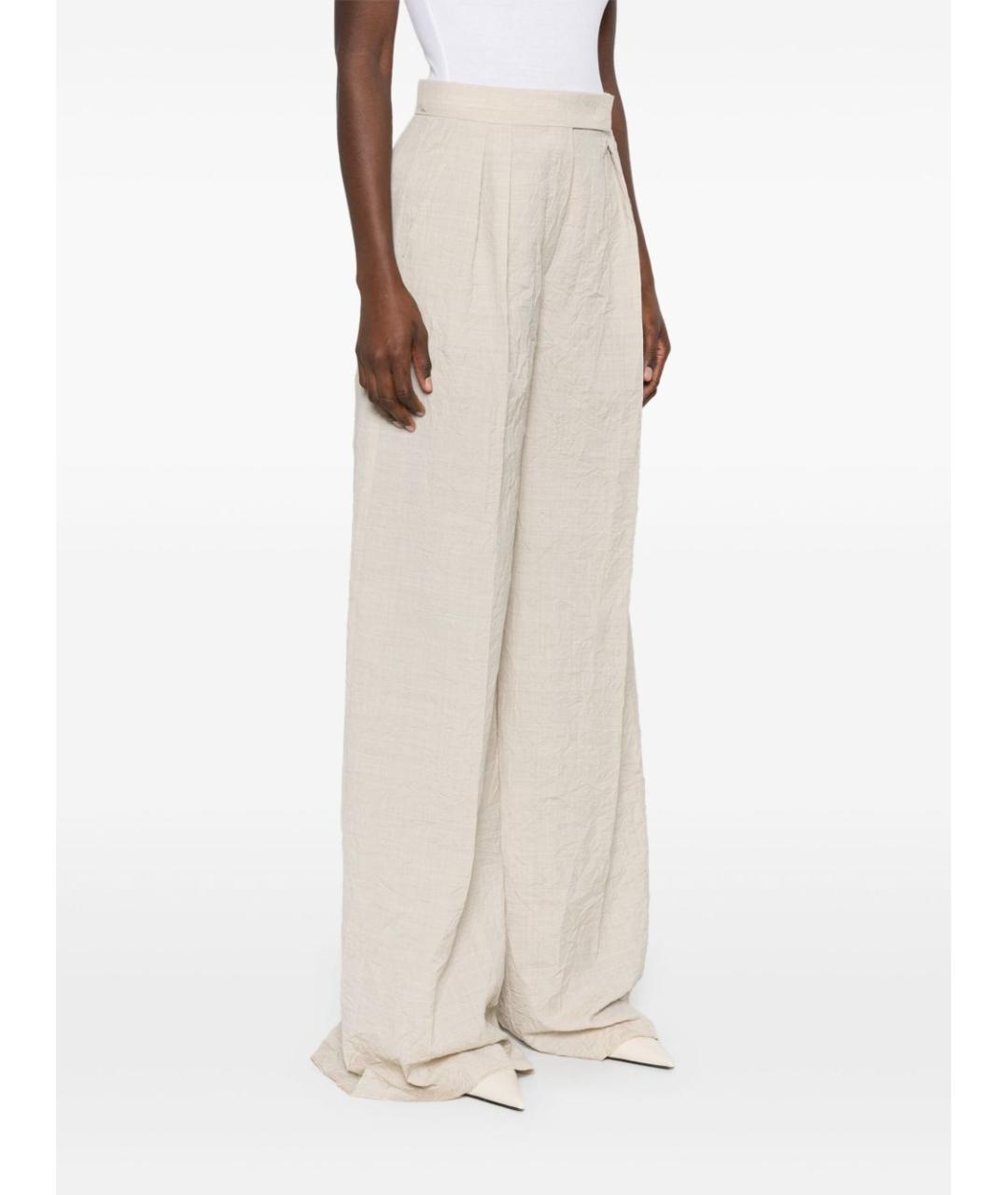 MAX MARA Бежевые прямые брюки, фото 2