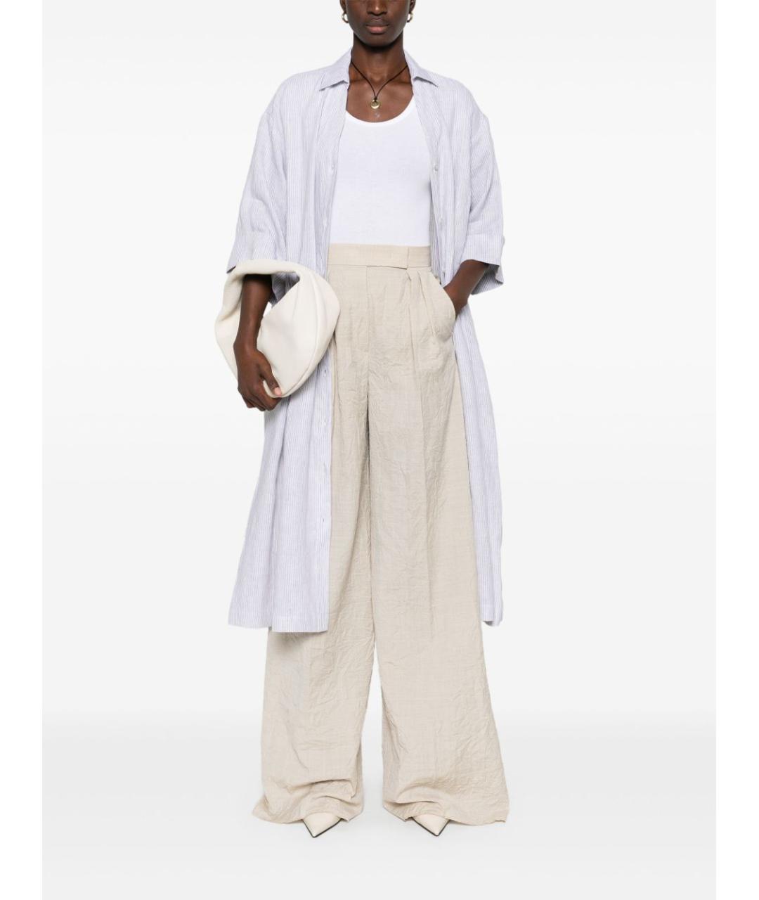 MAX MARA Бежевые прямые брюки, фото 5
