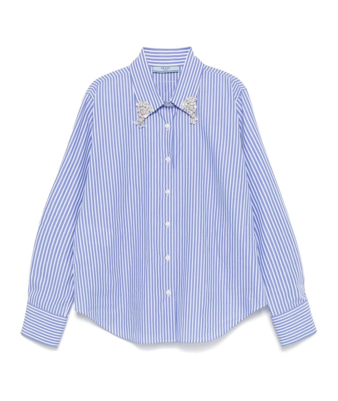 PRADA Голубая хлопковая рубашка, фото 1