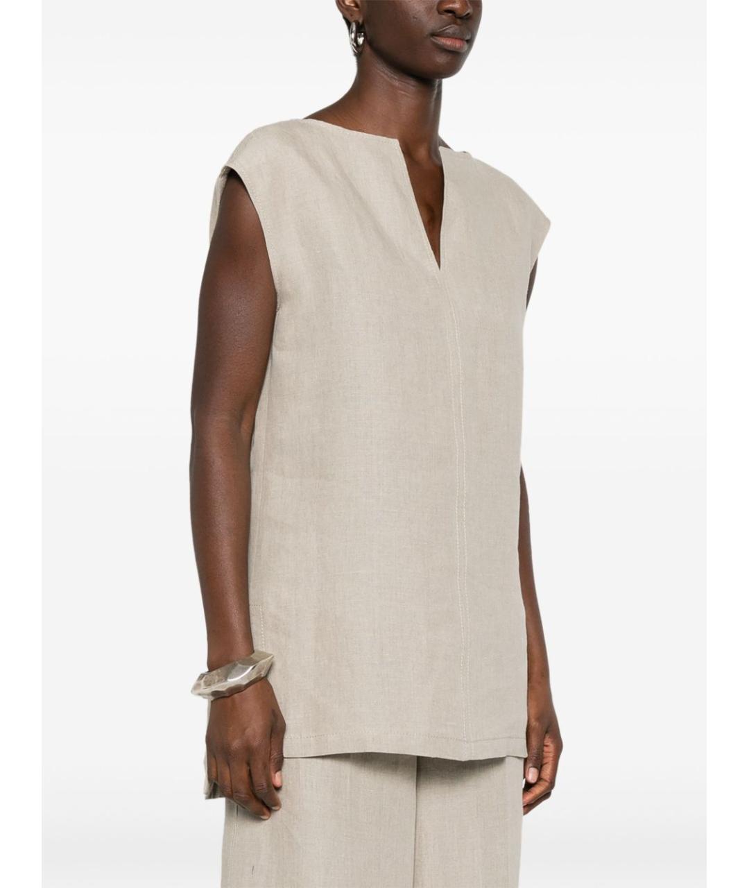 MAX MARA Бежевая жилетка, фото 3