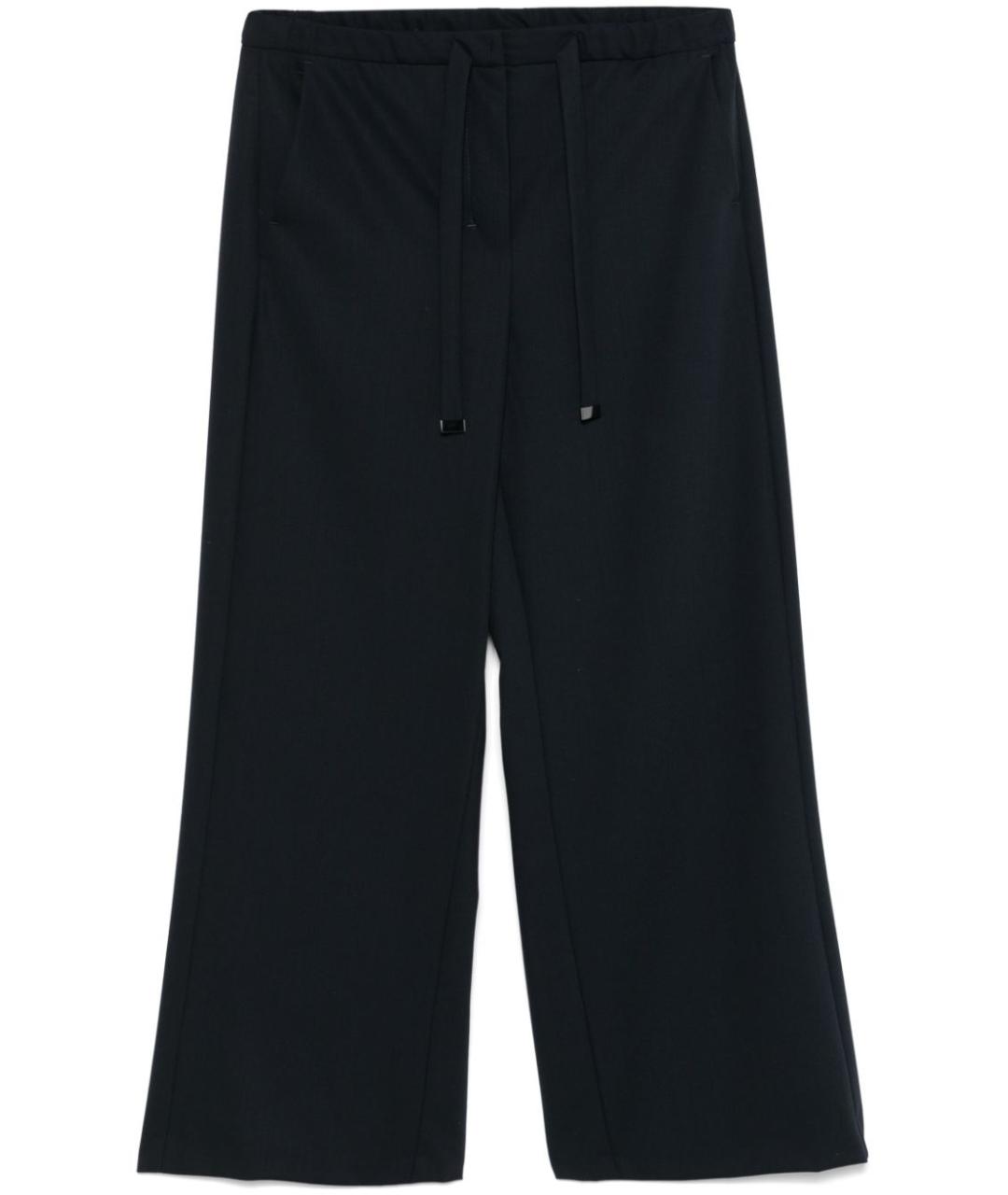 'S MAX MARA Черные шерстяные прямые брюки, фото 1