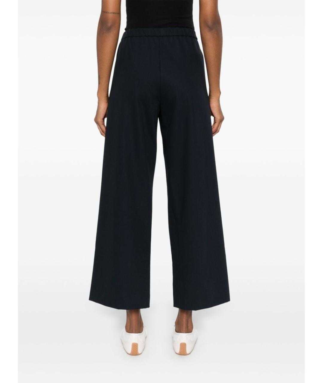 'S MAX MARA Черные шерстяные прямые брюки, фото 3