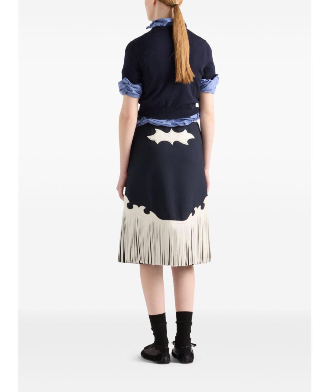 PRADA Синяя шерстяная футболка, фото 2