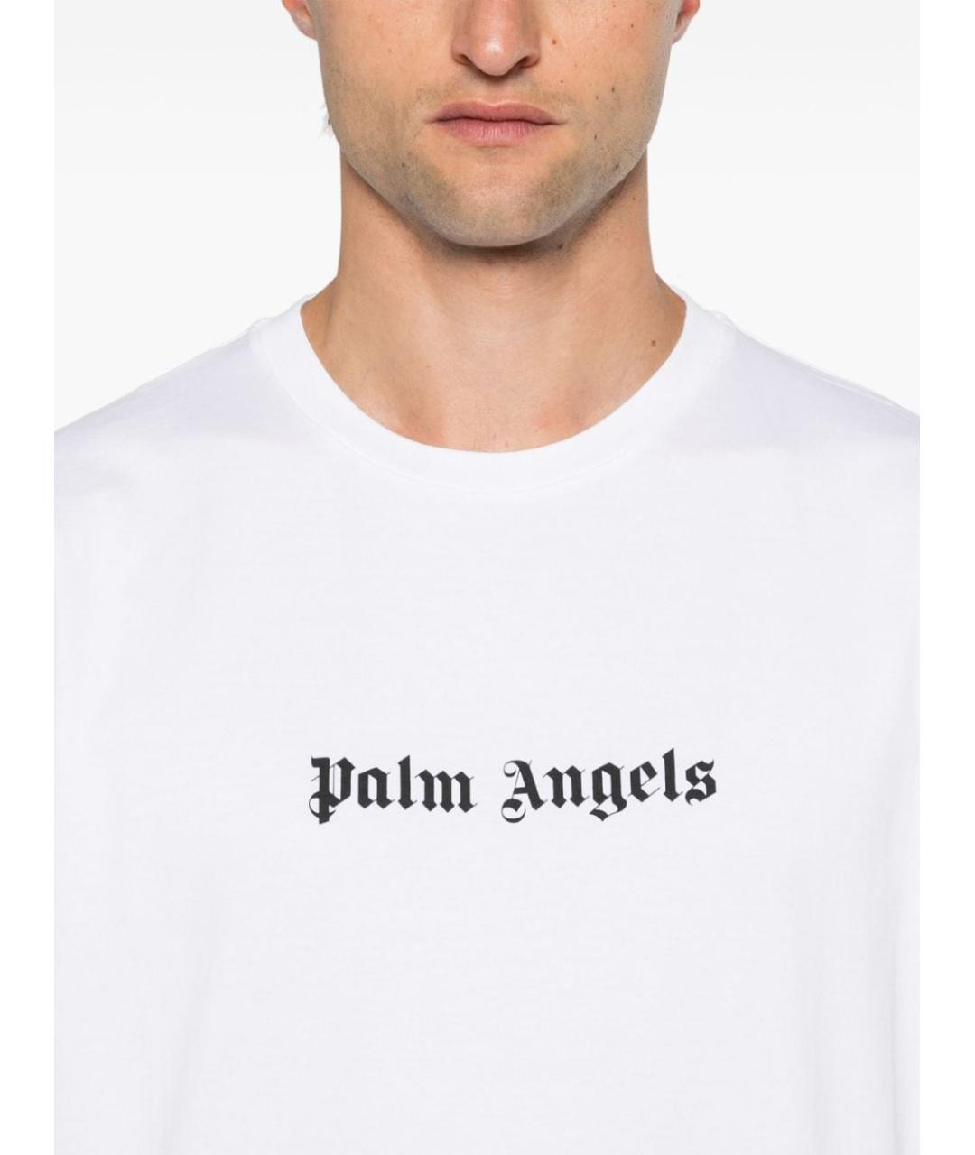 PALM ANGELS Белая хлопковая футболка, фото 4